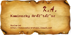 Kaminszky Arétász névjegykártya